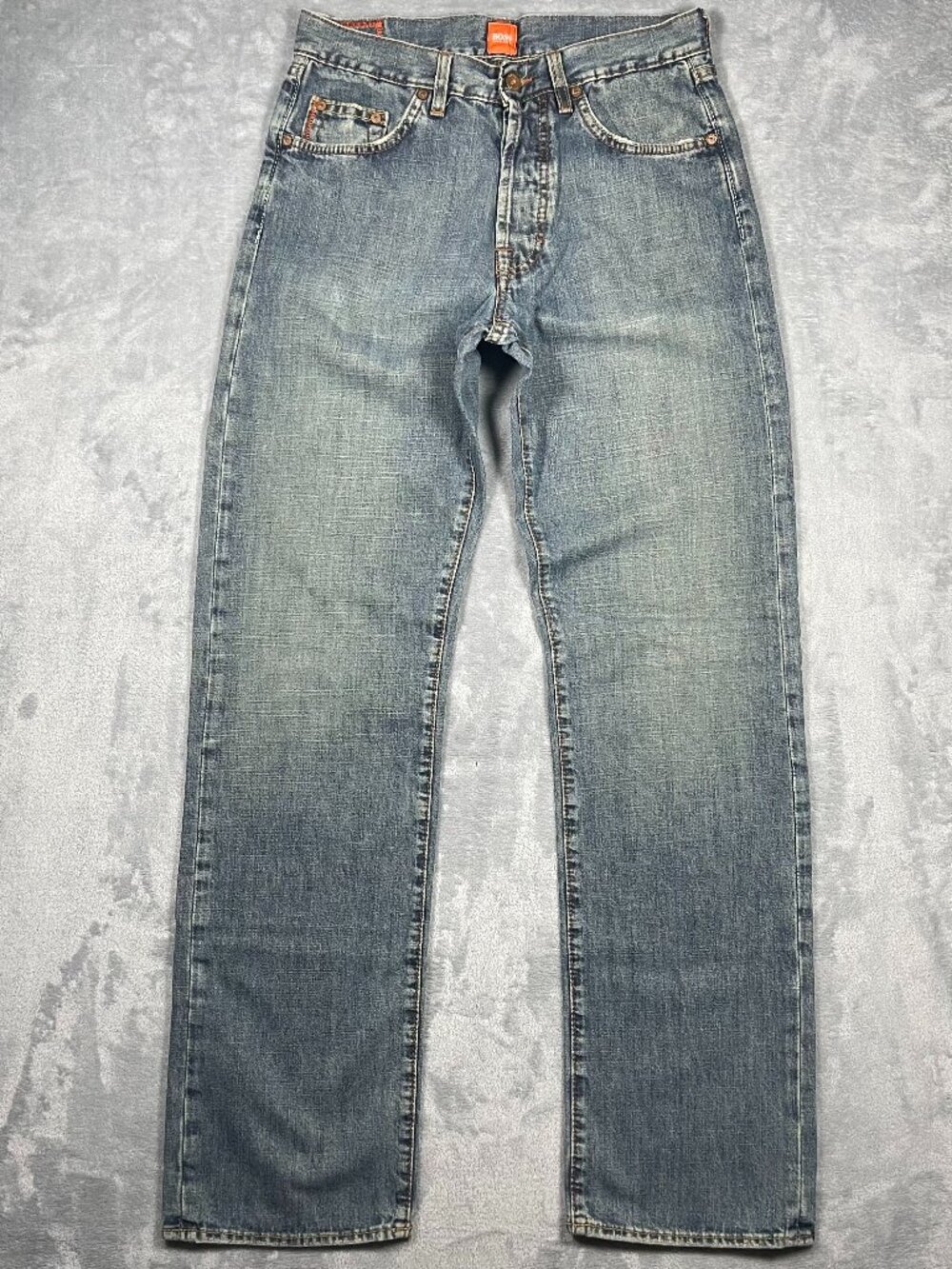 Hugo Boss Orange Label Jeans W31 L34 Straight Leg Blue Denim Designer Y2K